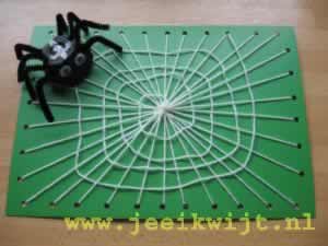 Herfst knutsel Spinneweb
