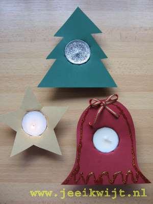 Kerstknutsel waxinelichtjes versieren