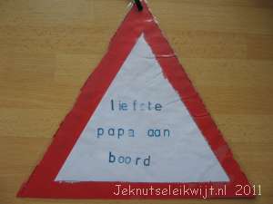 Vaderdag verkeersbord