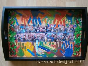 Dienblad met fotos