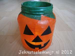 Halloween knutsel pompoen lampje