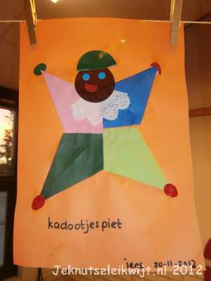 Sinterklaasknutsel zwarte piet vouwen