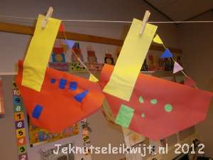 Sinterklaasknutsel stoomboot vouwen