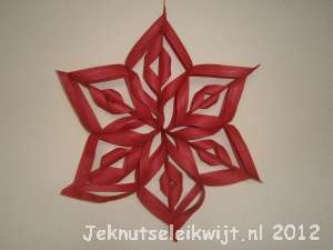 Kerstster van vouwblaadjes
