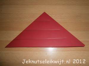 Kerstster van vouwblaadjes