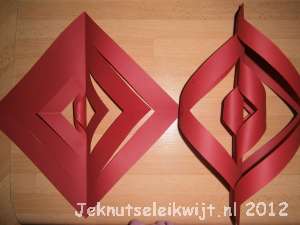 Kerstster van vouwblaadjes