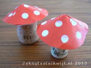 Paddenstoelen van kurk