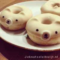 Traktatie idee ijsbeer donuts