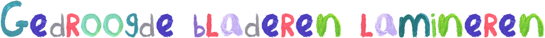 Gedroogde bladeren lamineren