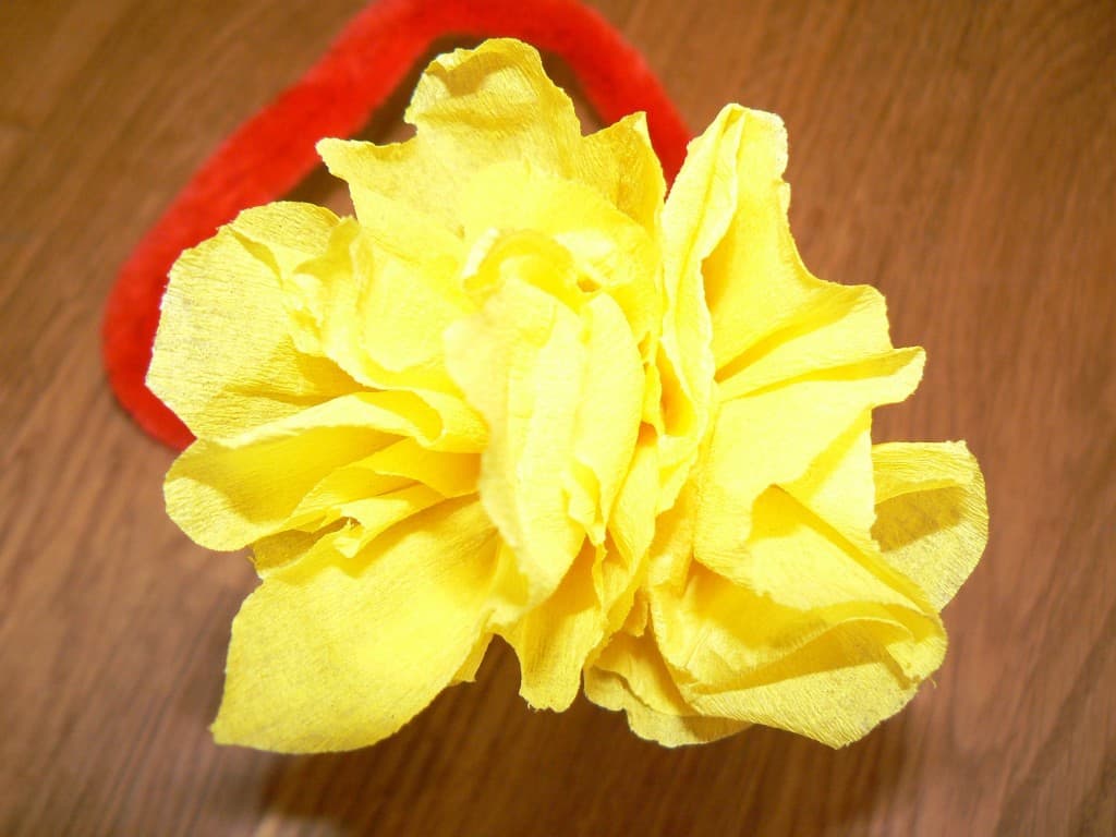 Crepe paper flower