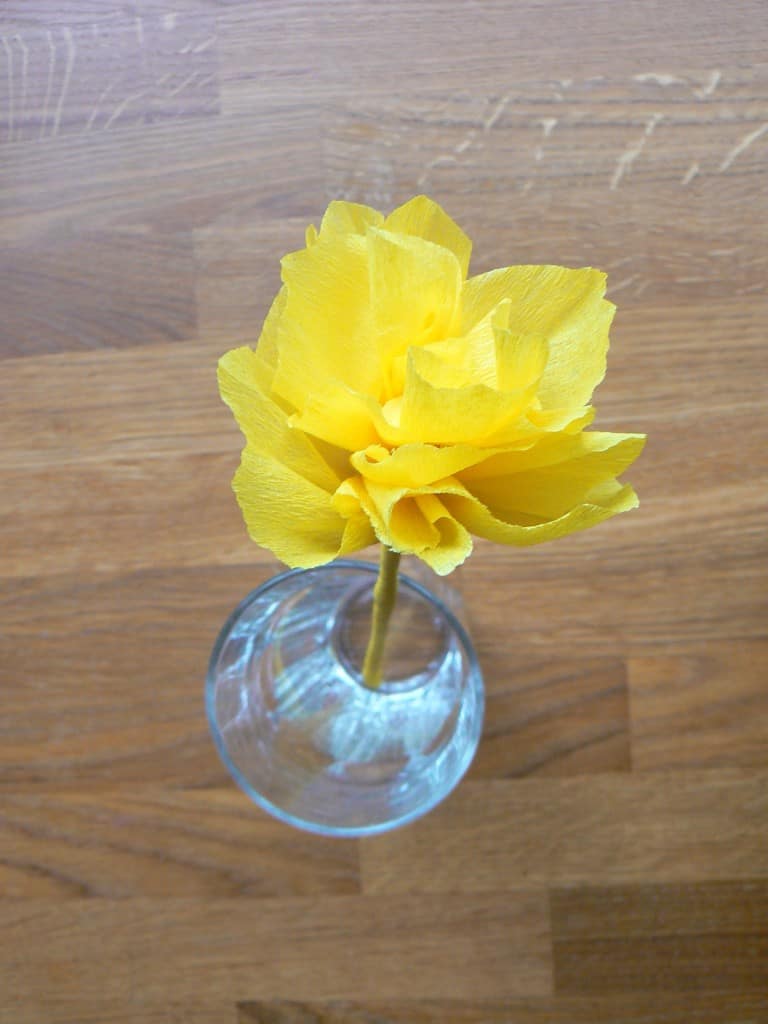 Crepe paper flower