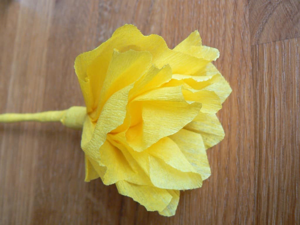 Crepe paper flower