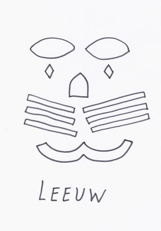 Leeuwen masker met carnaval