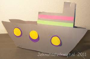 Sinterklaas stoomboot knutselen