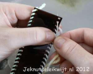 boekenlegger knutselen van foto negatief