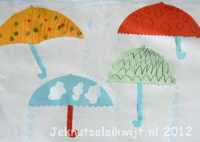 Een paraplu knippen en plakken