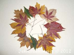 Krans van herfstbladeren