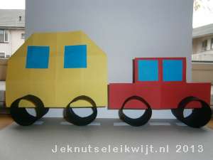 Verkeer auto met caravan