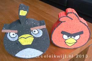 Angry birds uit piepschuim smelten