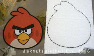 Angry birds uit piepschuim smelten
