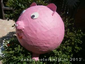 Spaarvarken papier mache