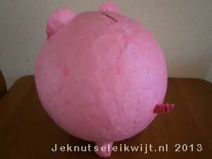 Spaarvarken papier mache