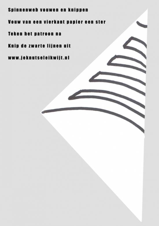 Spinneweb vouwen en knippen