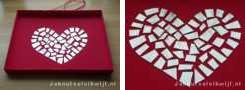 Valentijnknutsel mozaiek hart