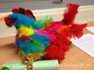 Sinterklaas surprise Kip met veren