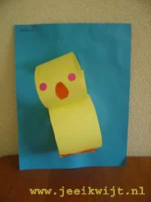 Paasknutsel kuikentje van papier