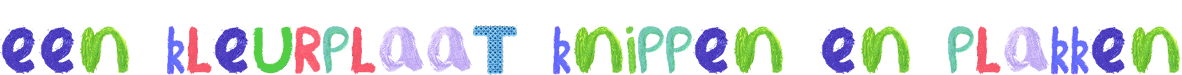 een kleurplaat knippen en plakken