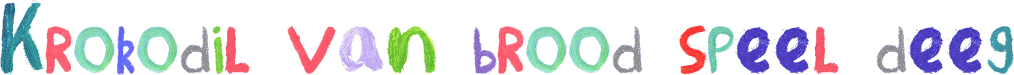 Krokodil van brood speel deeg