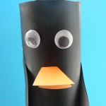 Pinguïn knutselen van keukenrol