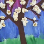 Spring craft work: a tree in full bloom